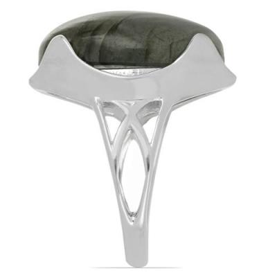 BUY NATURAL LABRADORITE GEMSTONE BIG STONE RING IN 925 SILVER